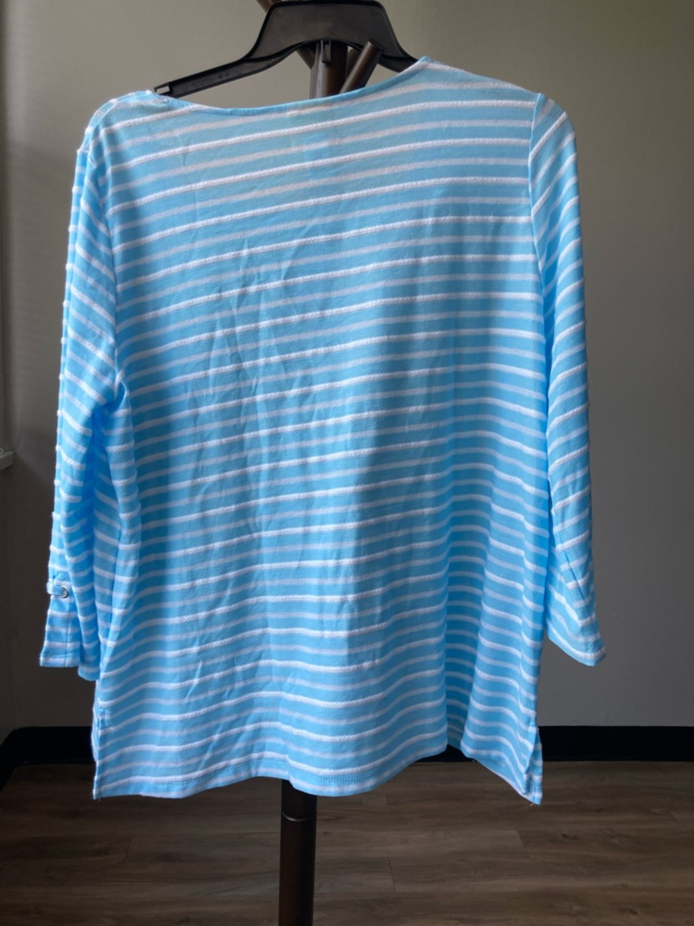 Ruby Rd stripes pattern top with metallic design details size 1X - Picture 7 of 17
